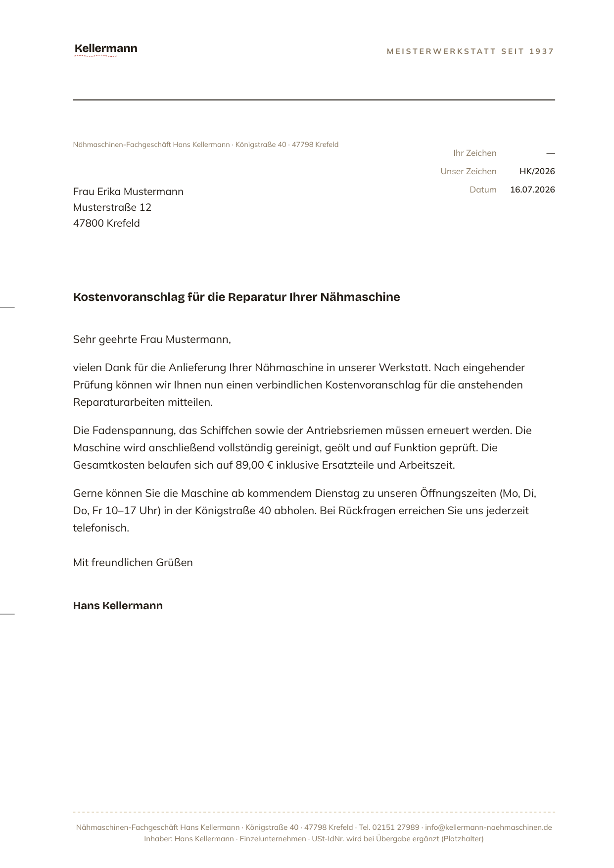 Vorschau Briefbogen Konzept 1